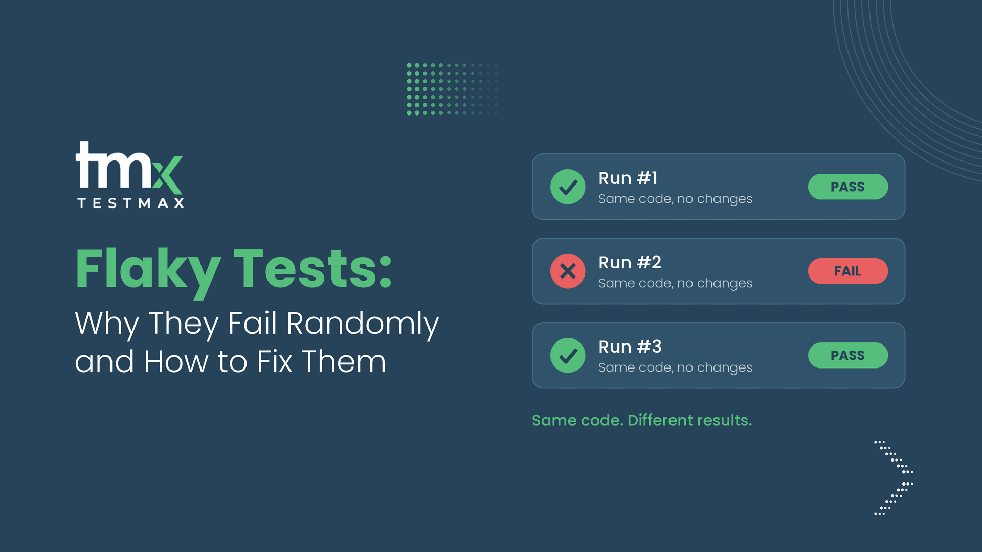 flaky test vs failing test